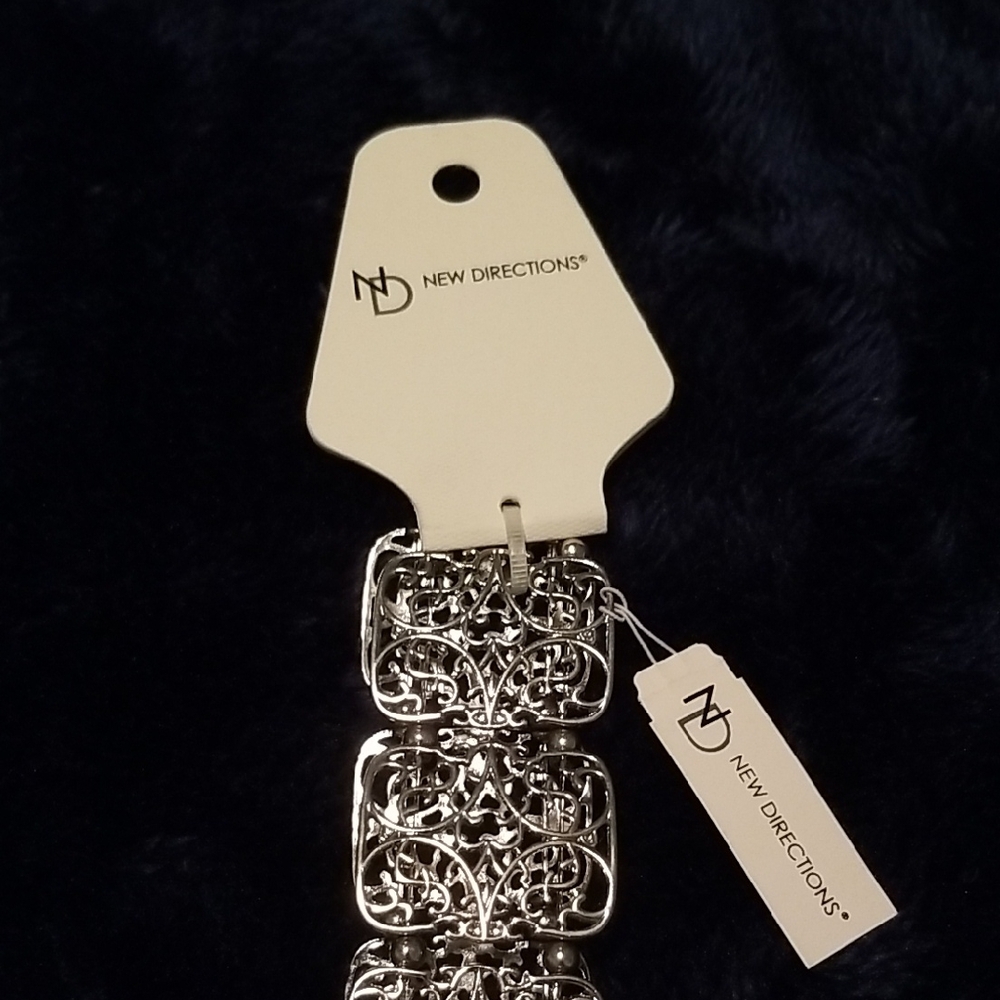 New Directions Intricate Silver Bracelet